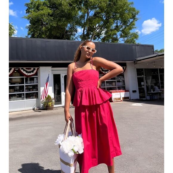 co collection peplum dress pink small - Picture 6 of 12